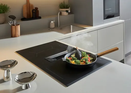 Contur moderne L-Küche Kieselgrau 